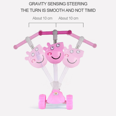 Stainless Steel Girls Three Wheel Kick Scooter Quick Folding With Anti Skid Pad