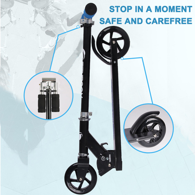 T Tube Folding Two Wheel Kick Scooter Aluminum Alloy For 3-12 Years Children