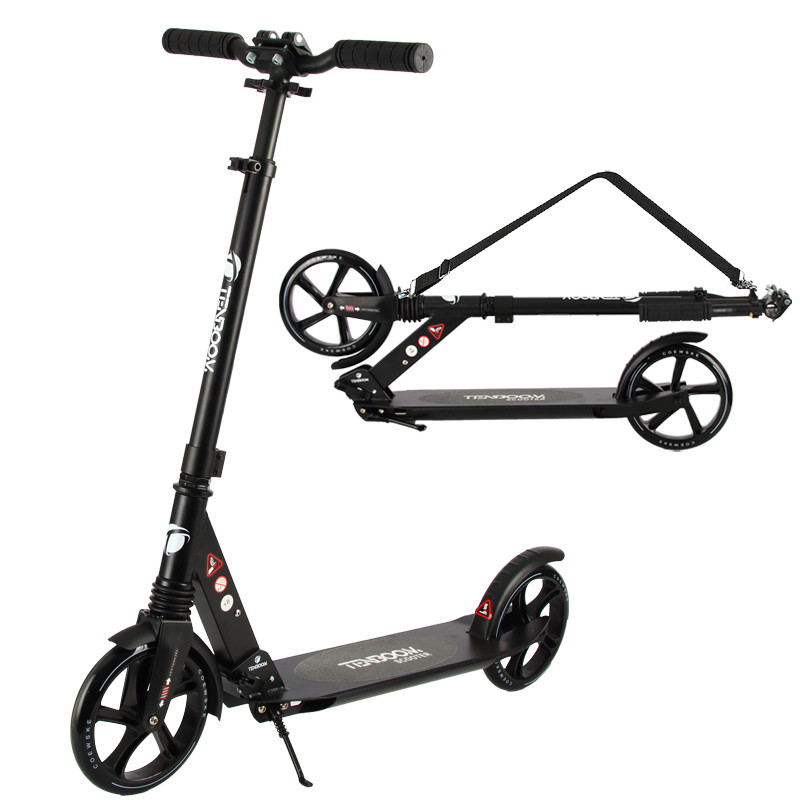 Fashionable Wide Deck Adult Folding Kick Scooter With Anti Slip Sticker